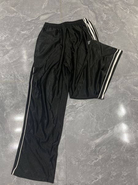

classic double letter embroidered sports pants for men and women casual versatile high street fashion ins pants, Black