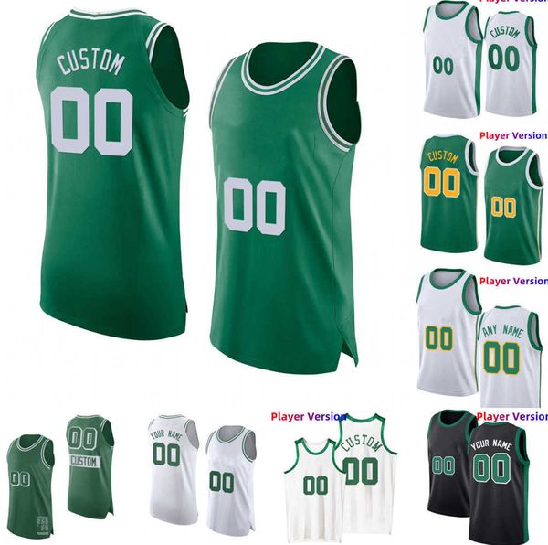 

0 jayson tatum authentic stitched player version basketball 7 jaylen brown jersey custom kristaps porzingis malcolm brogdon derrick white ro, Black;red