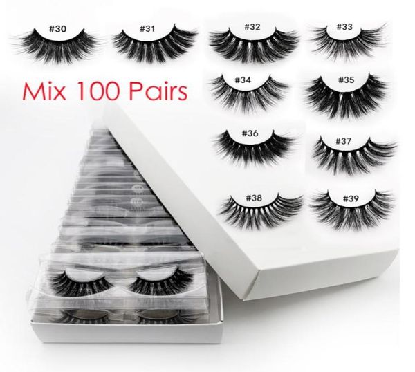 

whole eyelashes 204050100pcs 3d mink lashes natural mink eyelashes whole false makeup false lashes in bulk7125895