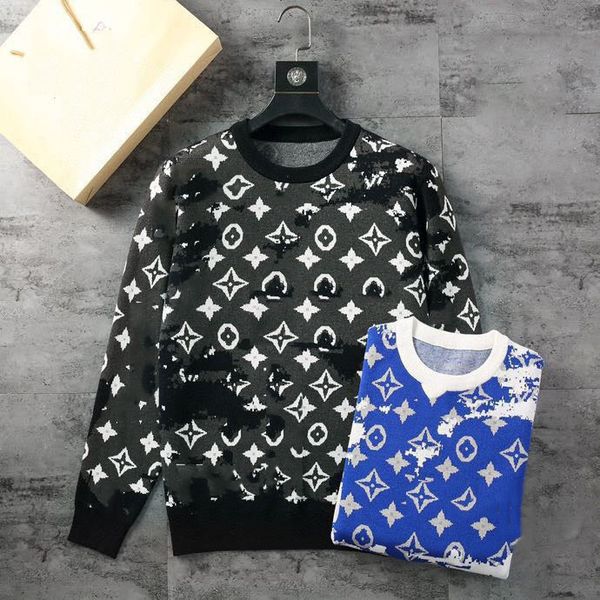 

mens sweaters wool with letters pattern colorful round neck sweatshirts knits long sleeevs outwears warm man b # sweater size -3xl .fy012, White;black