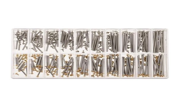 

stainless steel watch strap screws watch pin friction strap pressure bars with rivet ends size 10mm28mm6609834, Black;brown