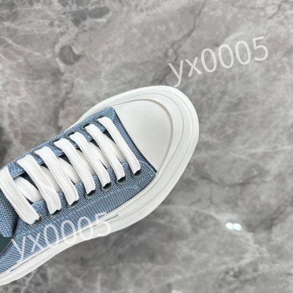 

2023 new r flat sneaker trainer casual shoes denim canvas leather white letter fashion platform mens womens low sneakers 35-46 xsd230410, Black