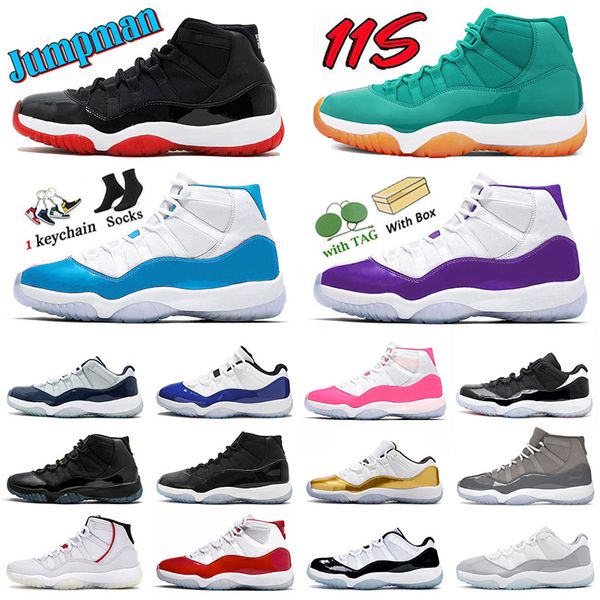 

og 11 cherry jumpman 11s basketball shoes men women sports sneakers cool grey purple green orange jade blue bred concord midnight navy space