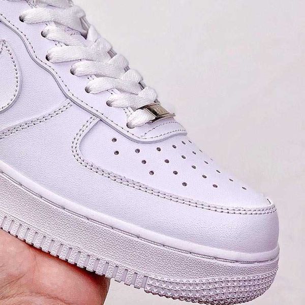 

high edition pure white air slate shoes for men and women low versatile classic af1 casual couple small white shoes, Black
