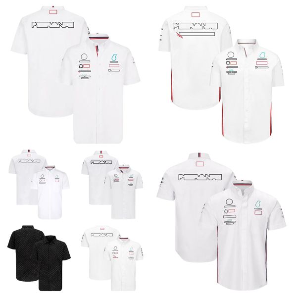

f1 racing suit 2023 new team summer short sleeve lapel shirt men's quick-drying t-shirt plus size customization
