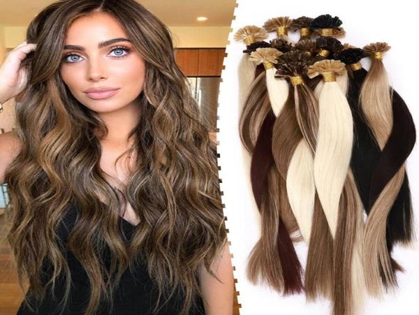 

lummy prebonded keratin nail tip u tip fusion brazilian remy human hair extensions 14quot24quot 1gs 200glot2565918, Black