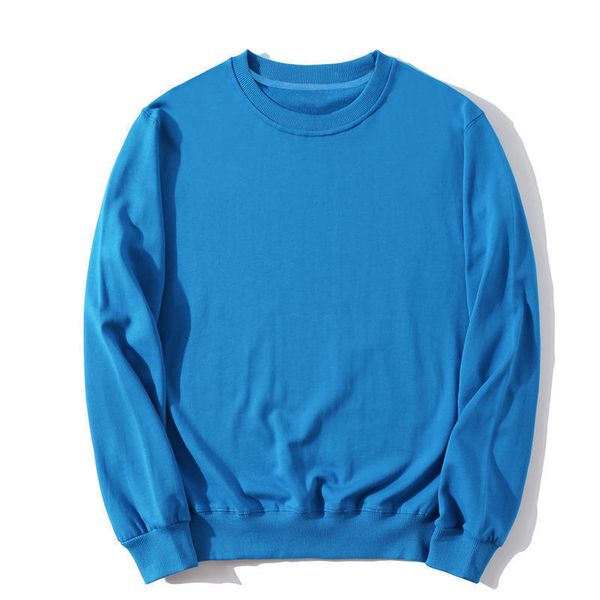 

men's hoodies sweatshirts spring and autumn customized sweater round neck thin student class clothes loose version blank solid color 23, Black