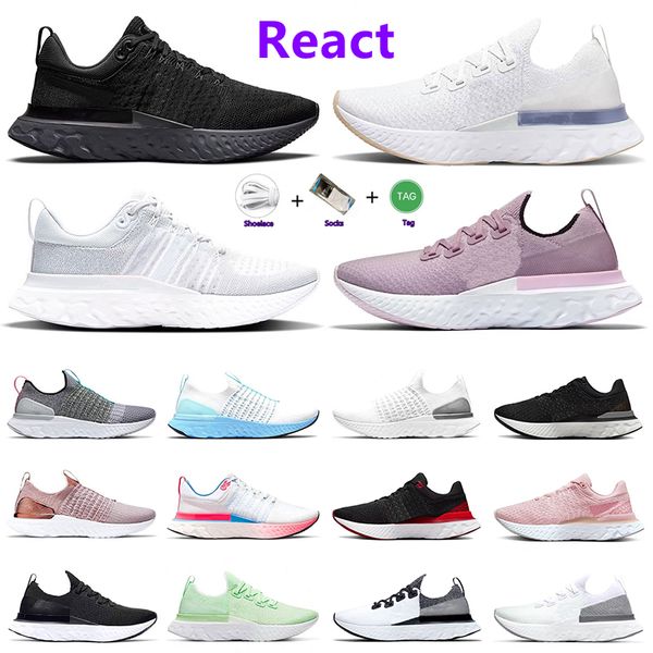 

designer react infinity run lightweight casual shoes womens trainers triple white black iron grey pink foam psychic purple mens outdoor runn