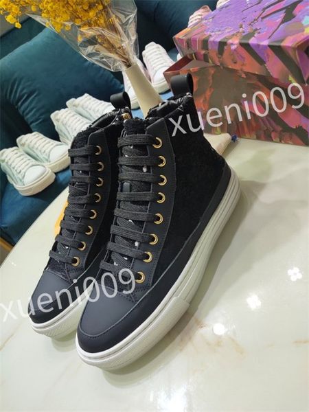 

2023 designer casual shoes women sneakers rubber trainers genuine leather sneaker multicolor lace-up skate shoes size 35-41 dc220514, Black