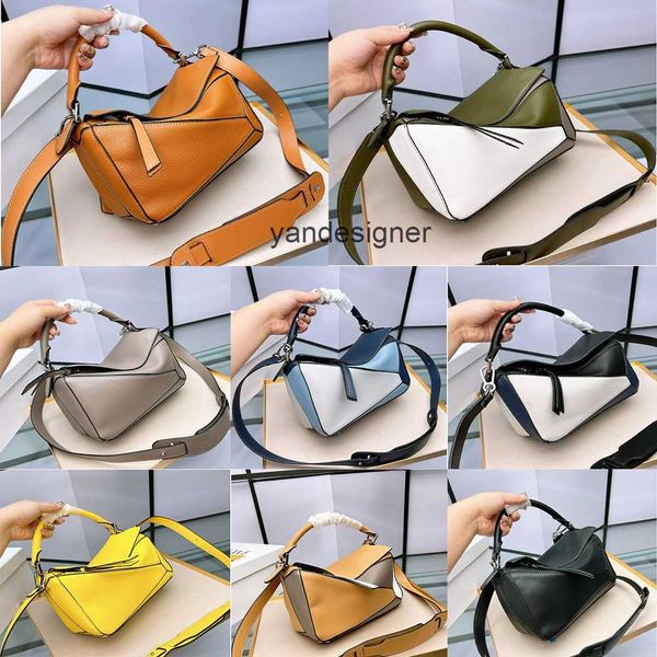 

lowess puzzle handbag designer bag women single shoulder luxury fashion bags leather portable diagonal ss bags woman tote handbags geometric