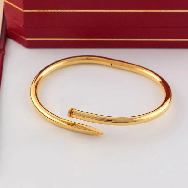 

love bracelet nail bracelet designer bangles for women mens stainless steel alloy armband pulsera pulseras plated gold silver rose jewelry d, Black