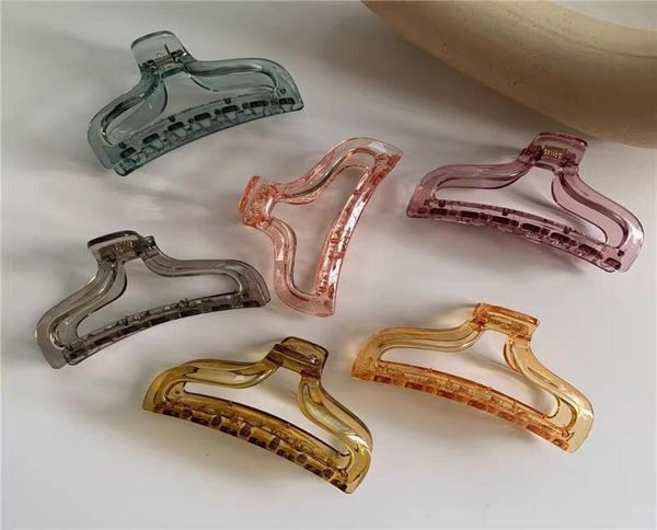 

women simple acrylic hair claws hairpins colorful clamp clips barrettes headwear hair accessories for ladies6146665