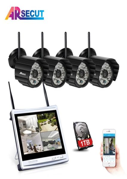 

2017newplug and play 4ch wireless nvr cctv kit960p 13mp hd outdoorindoor 48ir nightvison wifi security camera system 2tb hdd2098923