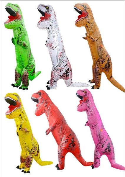 

trex mascot inflatable costume for child anime cosplay dinosaur animal jumpsuit birthday gift for paty cosplay disfraz5343813, Blue