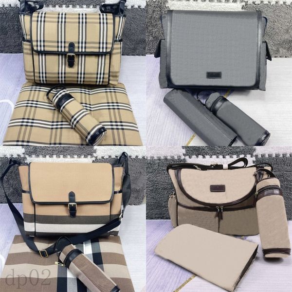 

weekend mummy handbag diapers leather nappy stackers large soft convenient foldable hobos dad dry baby bag designer girls boy 3pcs/set xb049