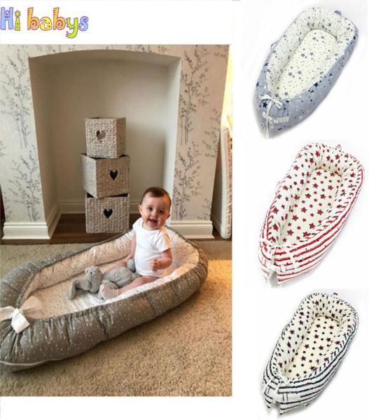 

portabel baby nest bed newborn crib bionic bed toddler size nest travel crib with bumper children infant kids cotton cradle5454516