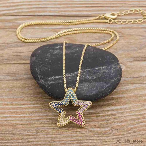 

pendant fashion new style and popular classic star pendant necklace full inlaid women wedding jewelry r230703, Silver