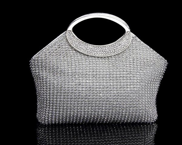 

diamondstudded evening bag the bridal and lady hand bag all hand made and full of diamonds for party wedding banquet2752707, Black