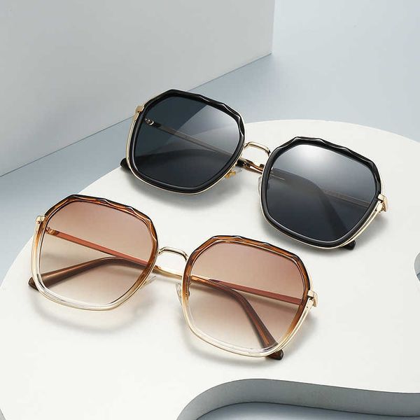 

tiktok women's large frame korean polarized sunglasses net red trend sunglasses anti uv glasses, White;black