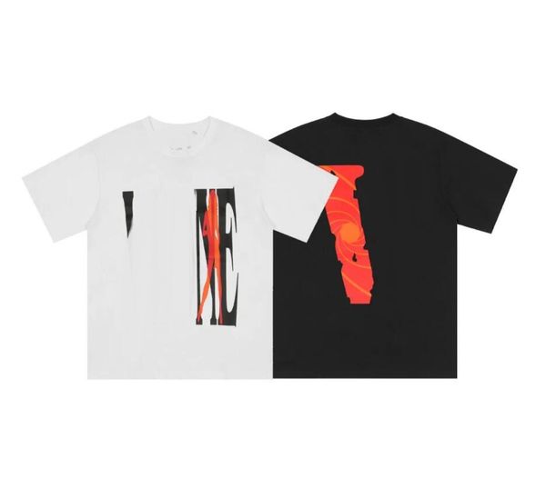 

designer mens t-shirts vice city font spiral large v short sleeve t-shirt for men and women luxury brand loose lovers short sleeved couples, White;black