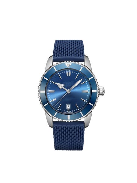 

2023 wear-resistant ceramic bezel watch men's watch 42mm watch rubber strap sapphire mirror double-sided anti-glare 120-tooth design wa, Slivery;brown