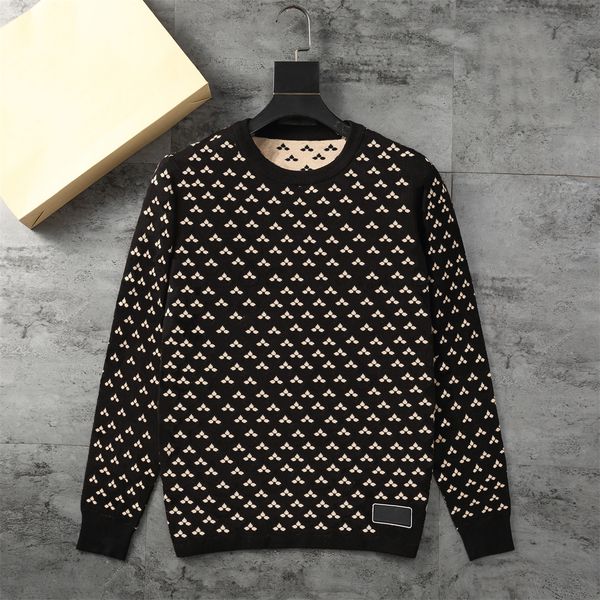 

fashion men's designers sweaters women's long sleeve classic multicolor round neck sweatshirt autumn winter keep warm plain pullov, White;black