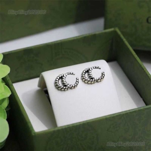 

dainty stud earings designers classic jewellery silver color letter woman earring for teen girl esthetics jewlery accessories designer women, Golden;silver