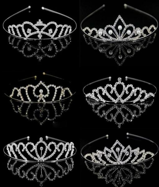 

crystal love heart tiara crown trendy sweet headband princess girls bridal headpiece hair accessories women wedding jewelry3838618, Slivery;white