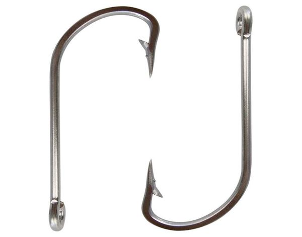 

30pcs stainless steel fishing hooks white color 34007 all size big extra long shank fishing hook fishhook2827334