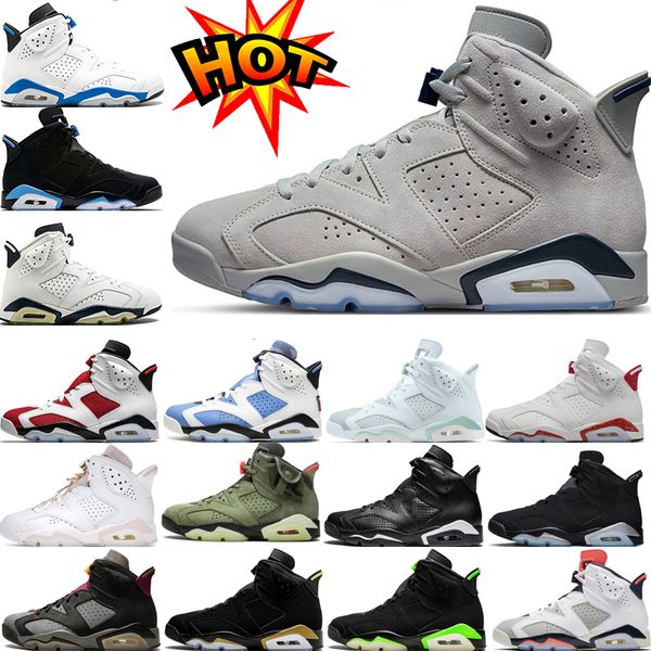 

6 6s mens basketball shoes aqua cool grey metallic silver georgetown unc red oreo black infrared electric green toro men trainer sports snea