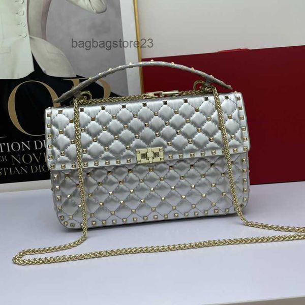 

valentiino small chain lady sheepskin designer fashionable purse diamond grid rivet bag square portable bags shoulder crossbody leather tren