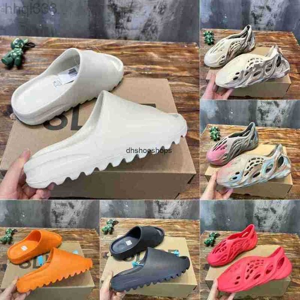 

designer slippers rubber men woman sandals ochre bone slippers black white resin slides pure slipper eva slide fashion classsic clog, Black;grey