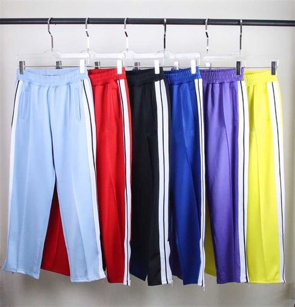 

men's pants mens womens pant designers tracksuits suits sports loose coats jackets hoodies sweatpants rainbow drawstring zipper trouser, Black