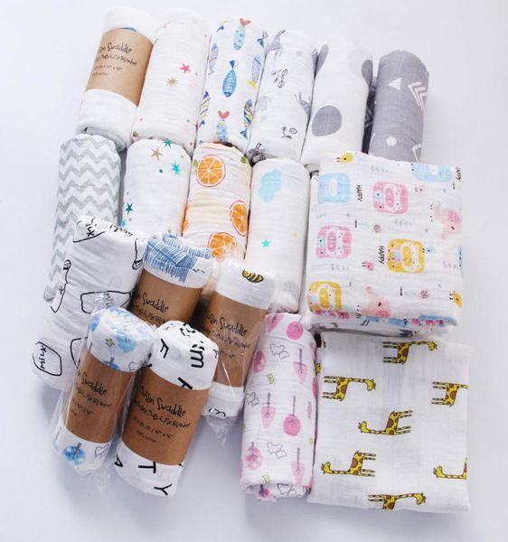 

infant muslin double layer blanket baby swaddle wrap stroller cover boys girls cartoon crawling beach batch towels z30205608930