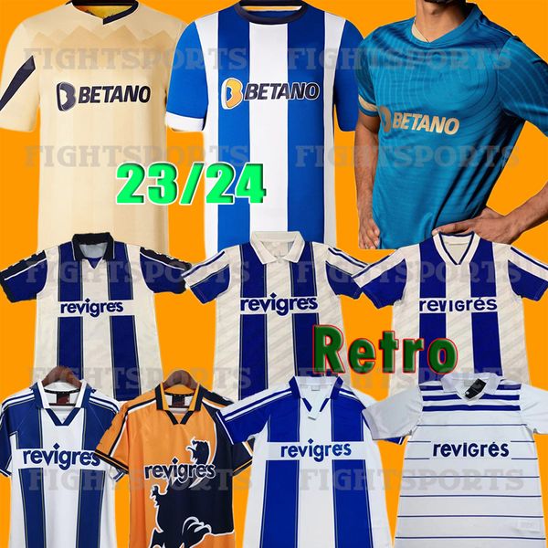 

2023 2024 portos soccer jerseys taremi martinez evanilson pepe otavio fc football shirt 23 24 retro 85 86 94 95 96 97 98 99 00 deco quaresma, Black;yellow