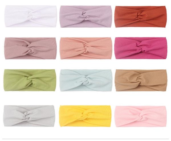 

cute baby girls kids turban fashion cotton bow knot solid headband bow hair bands head wrap9960574, Slivery;white