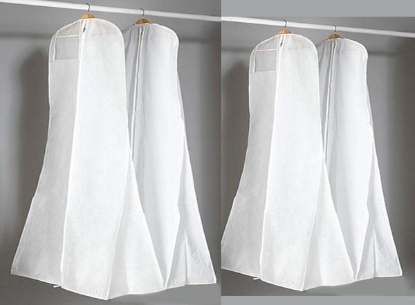 

thick nonwoven white dust bag for wedding dress prom evening gown bags 1807025 cm garment cover travel storage dust covers7276992