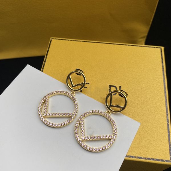 

fffff designer heart earrings for women new fashion earring love earrings brand simple letters diamond lady jewelry ear stud-m-1, Golden;silver