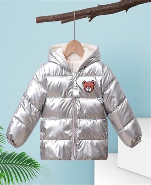 

children boys girls hooded casual coats fashion warm clothes 26 years kids plain jacket autumn winter thicken outwear1275118, Blue;gray