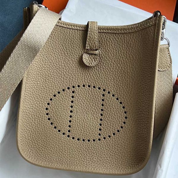 

designer bags hemrres new hollowed-out spring bucket bag cow leather evelynn litchi for women's single-shoulder cross-body mobile phone