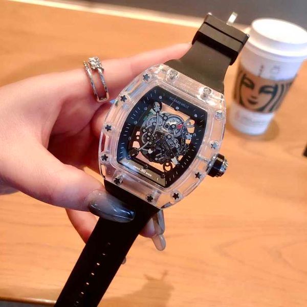 

fantastic r i c h a r luxury super style male quartz rm11 watches wv5c designer high-end quality rubber strap montre noob luxe uhr for men b, Slivery;golden