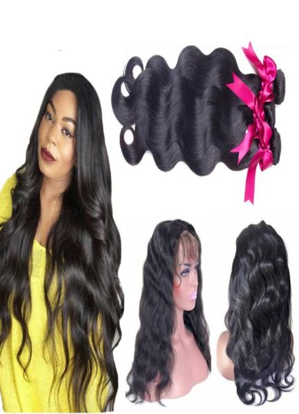 

360 full lace frontal closure with brazilian straight virgin human hair weaves bundles 8a grade peruvian indian malaysian camb9090085, Black;brown
