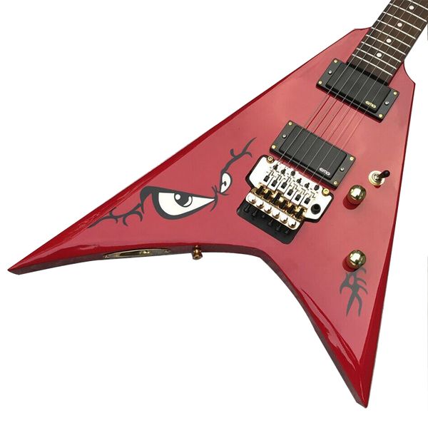 

custom electric guitar red new double shake hardware customizable