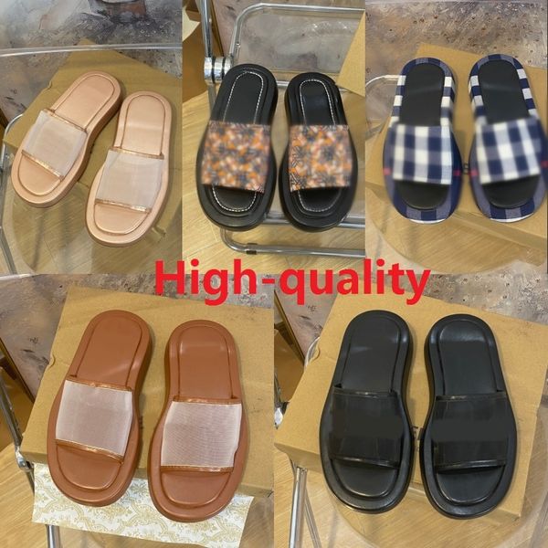 

lady slipper luxury designer summer slippers fashion beach casual shoe fashion woman comfortable embroidered bread slippers sandal with logo, Black