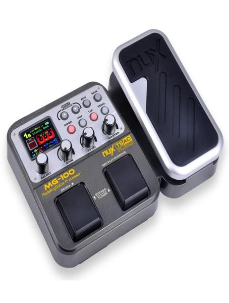 

nux mg100 guitar pedal multi effects pedal 58 effect models 20 seconds loop drum machine 8 effects played simultaneously3871235