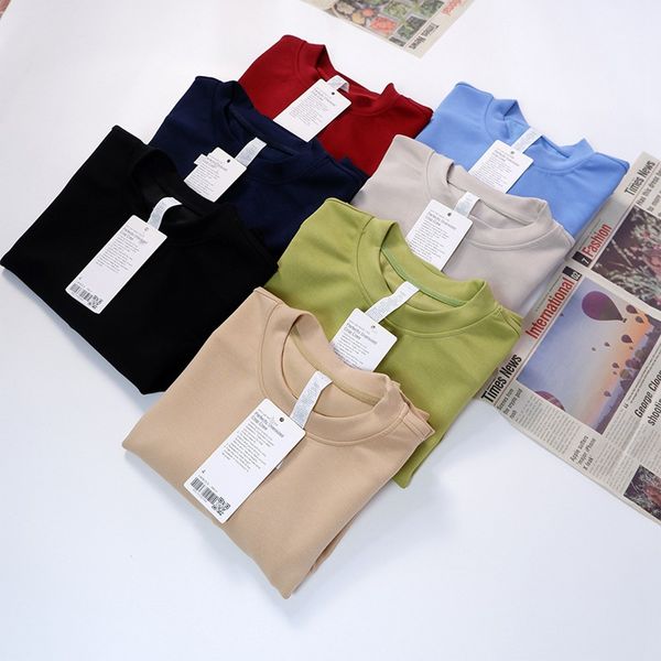 

lu-008 yoga autumn and winter yoga clothes oversized fitness long-sleeved casual running loose sweater women's pullover top