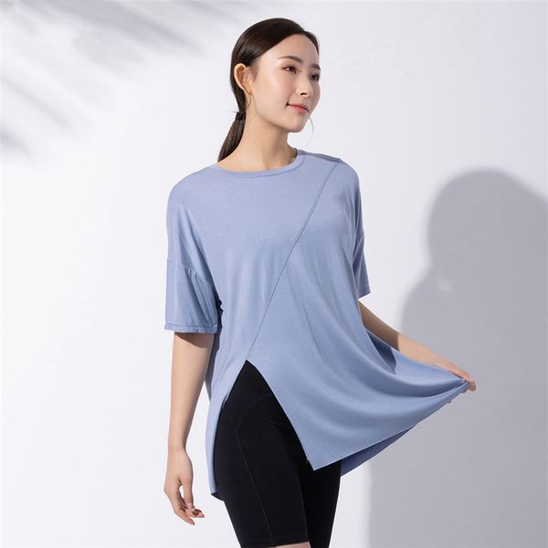 

lu 2023 spring and summer new sports short sleeve women's fitness loose quick dry yoga clothes breathable t-shirt fitness clothes top