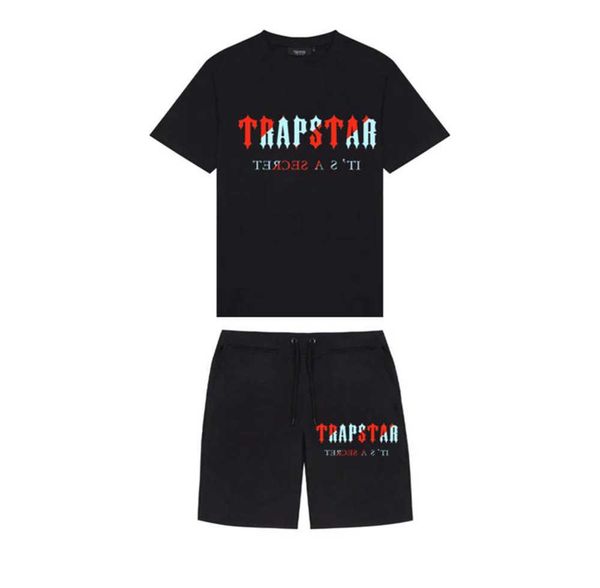 

men's t-shirts brand trapstar clothing t-shirt tracksuit sets harajuku tee funny hip hop color t shirt beach casual shorts se fashion, Gray