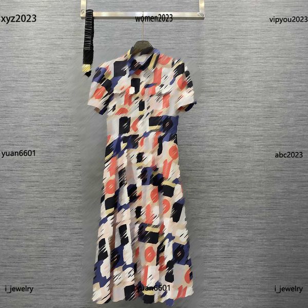 

womens designer clothing fashion digital multicolor plaid printing girl dress size s-l short sleeved lapel skirt, Black;gray