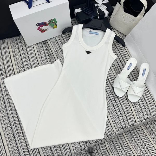 

new fashion women fitted dresses sleeveless long dress classic summer pure cotton clothing evening skirt sml, Black;gray